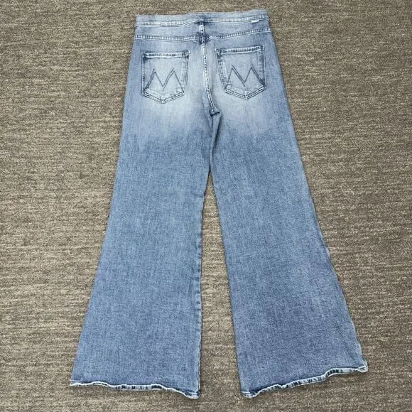 Mother Denim The Tab Roller Skimp Jeans Women 30 Blue Wide Leg From Out Of Town - Picture 2 of 12